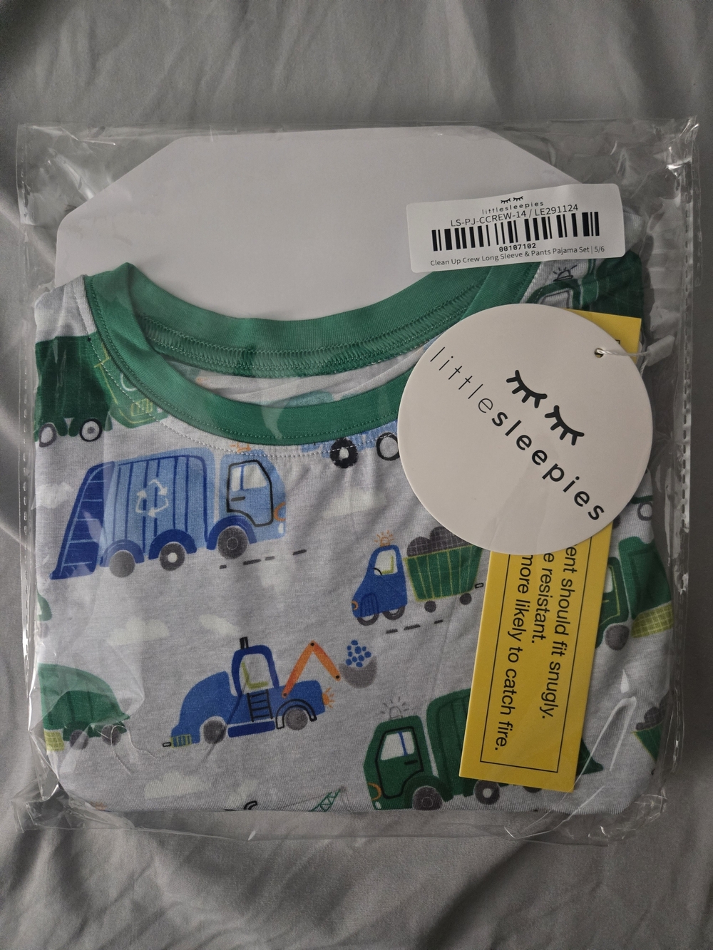 Little Sleepies Clean Up Crew 2 Piexe Pajama Set